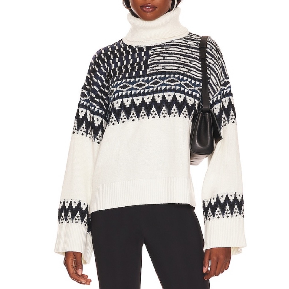 Revolve L'Academie Sweater - Caledon Boxy Fairisle Turtleneck Sweater